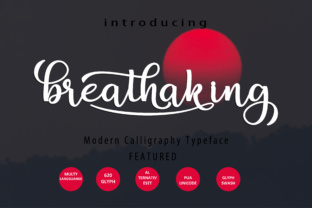 Breathaking Script: A Modern Calligraphy Font for Creative Expression