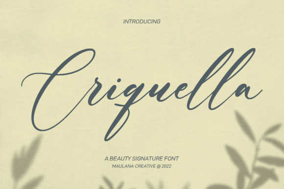 Criquella Script: A Stylish Font for Creative Expression
