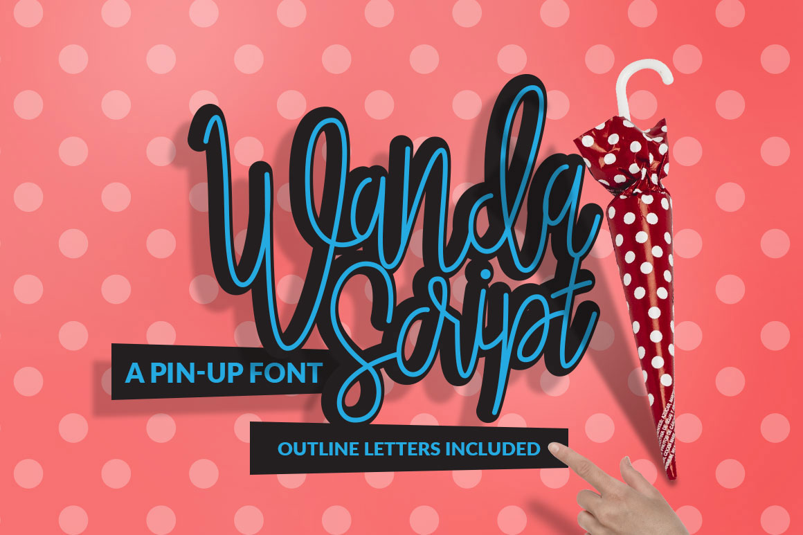 Discover the Charm of Wanda Script: A Pin-Up Inspired Font for Vintage and Retro Designs