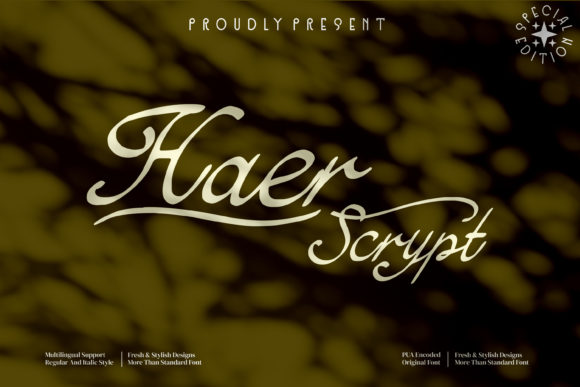 Haer Script: A Detailed and Elegant Font for Design Professionals