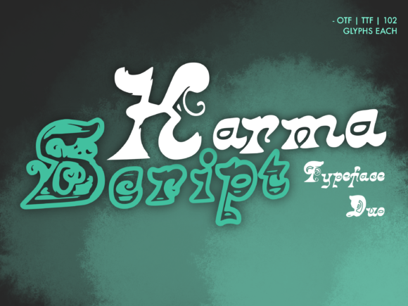 Karma Script Duo: A Retro-Inspired Font for Creative Expression