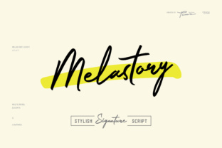 Melastory Script: A Modern Font with Stylish Movement