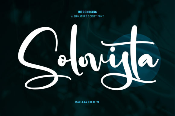 Solovista Signature Script Font Overview